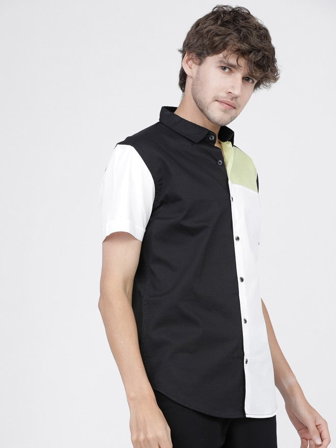 Highlander Men Multi Colourblocked Slim Fit Casual Shirt - Multi - Image 6