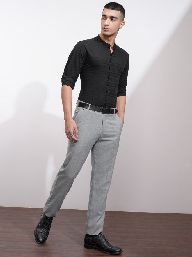 Highlander Men Black Striped Regular Fit Casual Shirt - Black - Image 2