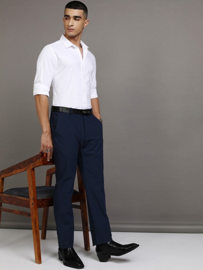 Highlander Men White Solid Slim Fit Casual Shirt - White - Image 2
