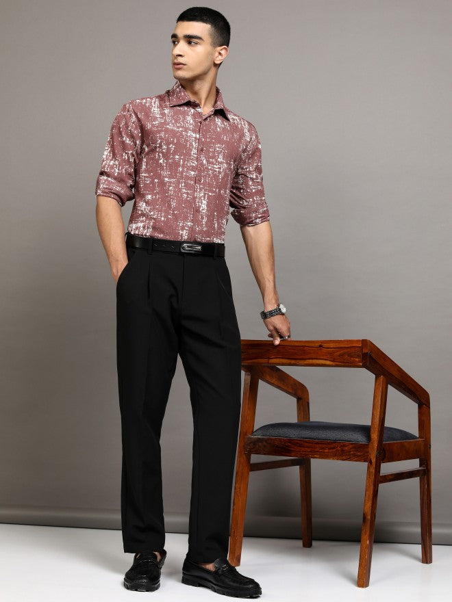 Highlander Men Brown Printed Relaxed Fit Casual Shirt - Brown - Image 2