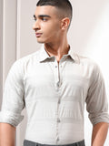 Highlander Men Grey Striped Regular Fit Casual Shirt - Grey - Image 1