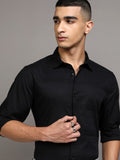 Highlander Men Black Striped Regular Fit Casual Shirts - Black - Image 1