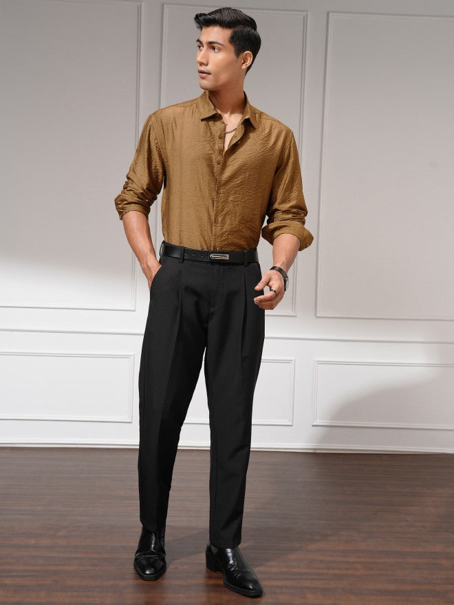 Highlander Men Brown Checked Slim Fit Casual Shirt - Brown - Image 2