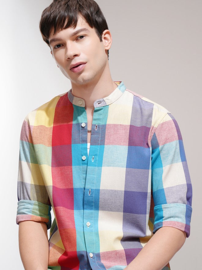 Highlander Men Multi Checked Regular Fit Casual Shirt - Multi - Image 1