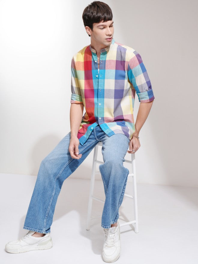 Highlander Men Multi Checked Regular Fit Casual Shirt - Multi - Image 2
