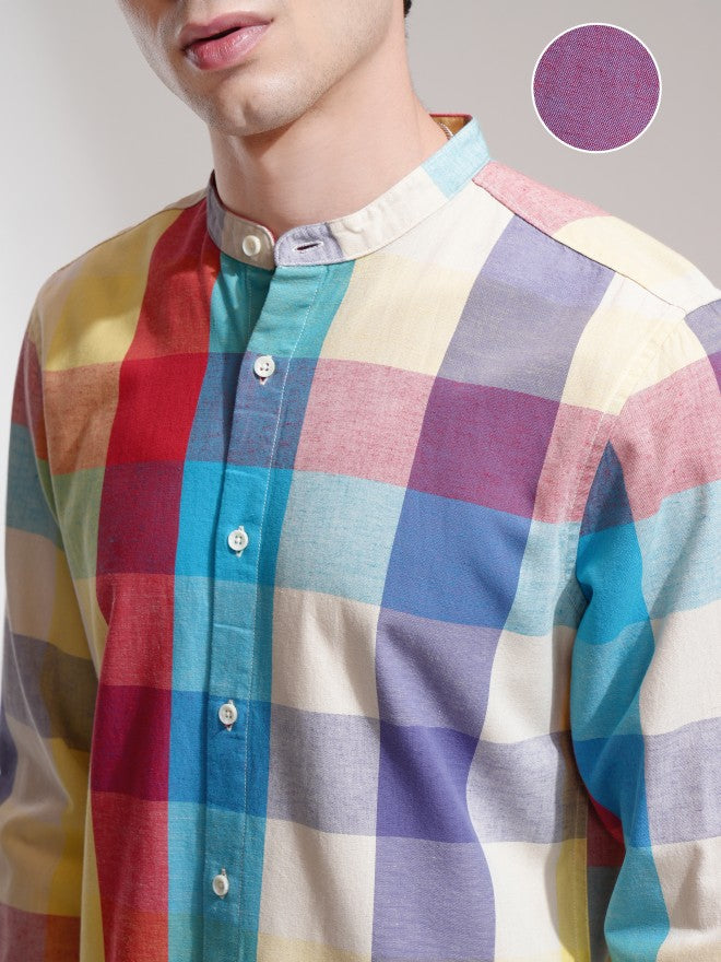 Highlander Men Multi Checked Regular Fit Casual Shirt - Multi - Image 5