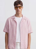 Highlander Men Pink Checked Relaxed Fit Casual Shirt - Pink - Image 1
