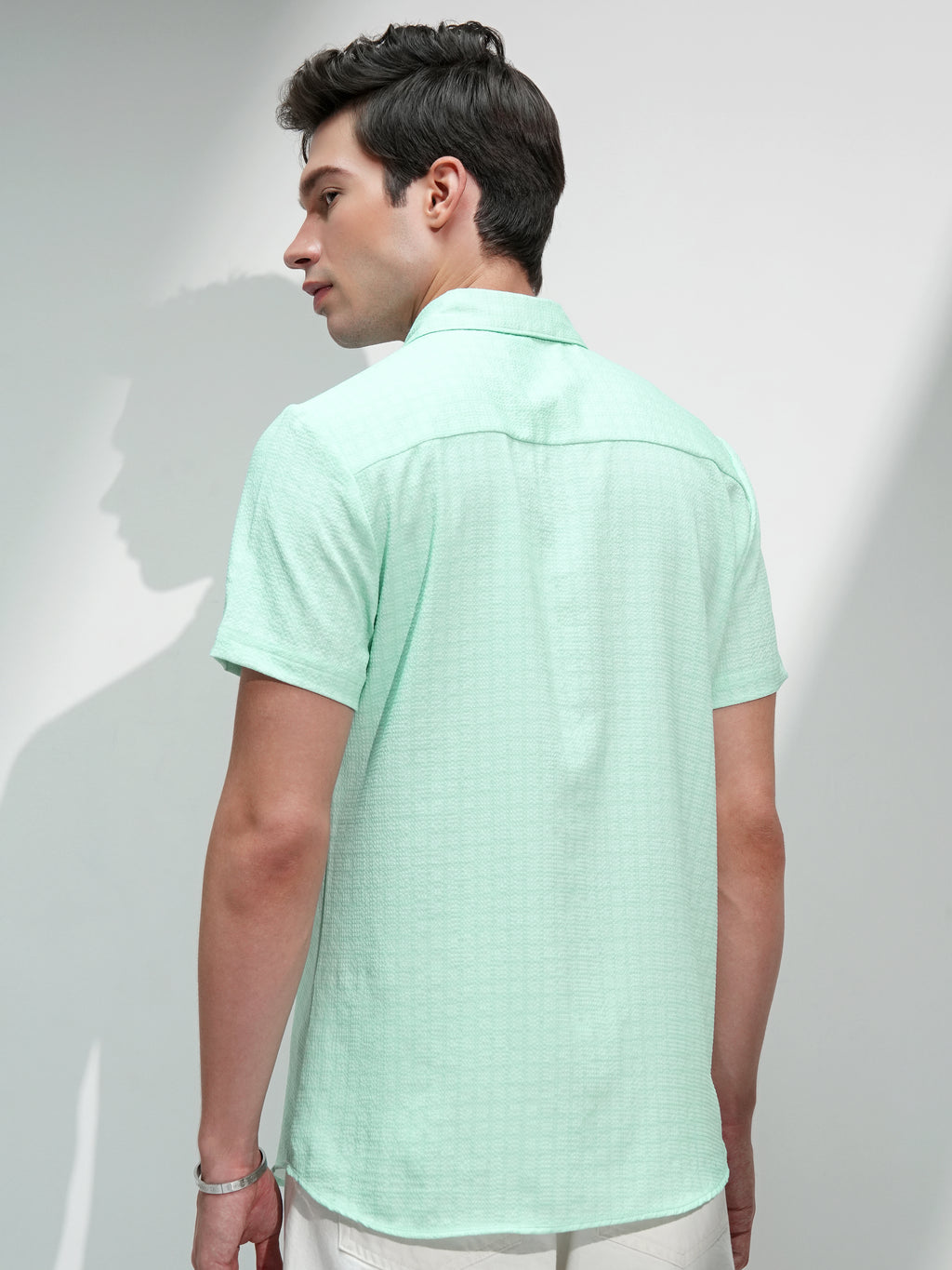 Highlander Men Green Checked Regular Fit Casual Shirt - Green - Image 3