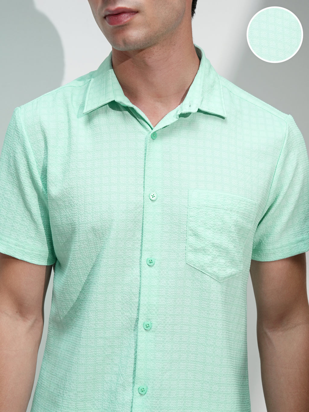 Highlander Men Green Checked Regular Fit Casual Shirt - Green - Image 5