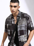Highlander Men Grey Printed Relaxed Fit Casual Shirt - Grey - Image 1