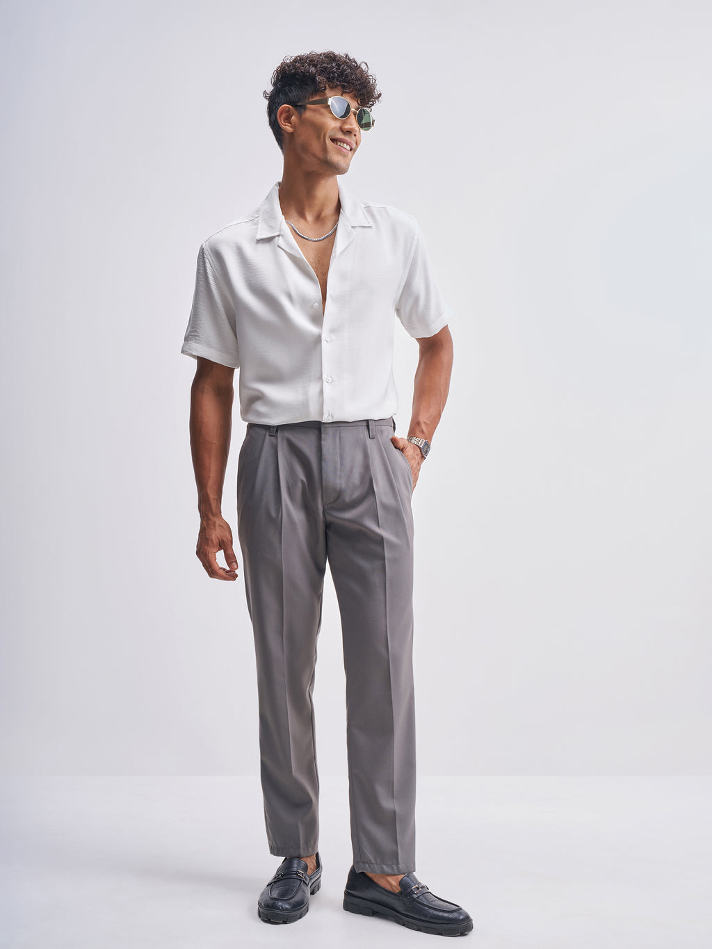 Highlander Men White Solid Relaxed Fit Casual Shirt - White - Image 2