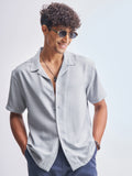 Highlander Men Grey Solid Relaxed Fit Casual Shirt - Grey - Image 1