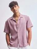 Highlander Men Lavender Solid Relaxed Fit Casual Shirt - Lavender - Image 1