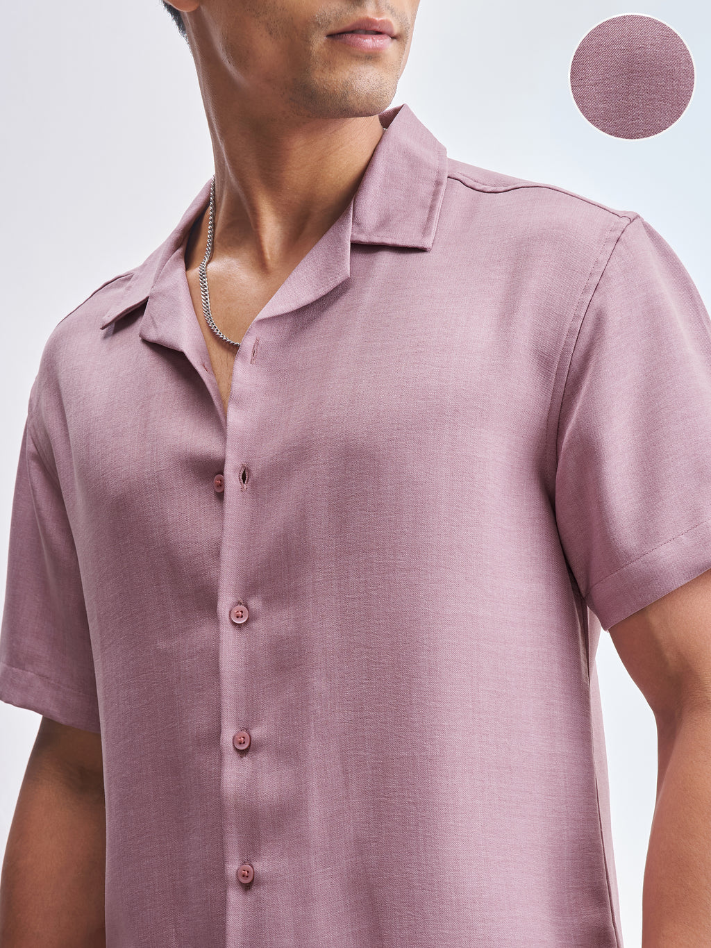 Highlander Men Lavender Solid Relaxed Fit Casual Shirt - Lavender - Image 5