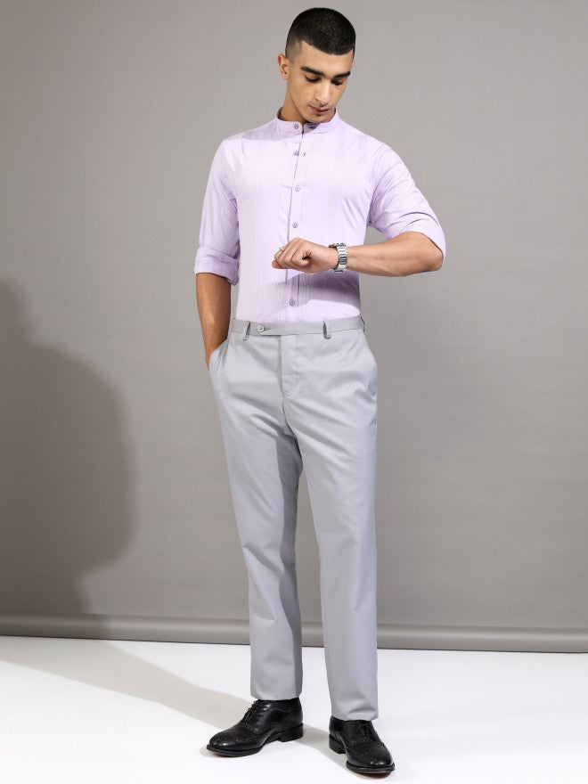 Highlander Men Lavender Checked Regular Fit Casual Shirt - Lavender - Image 2