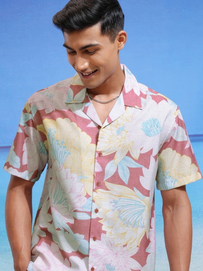 Highlander Men Multicolour Printed Relaxed Fit Casual Shirts - Multi - Image 1