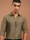 Highlander Men Beige Checked Slim Fit Casual Shirt - Beige - Image 1
