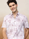 Highlander Men Pink Printed Relaxed Fit Casual Shirt - Pink - Image 1