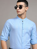 Highlander Men Blue Striped Regular Fit Casual Shirt - Blue - Image 1