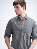 Highlander Men Blue Textured Relaxed Fit Casual Shirt - Blue - Image 1