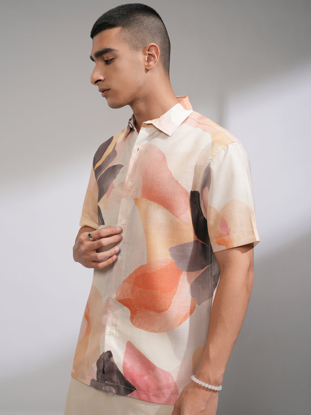 Highlander Men Yellow Printed Relaxed Fit Casual Shirt - Yellow - Image 4