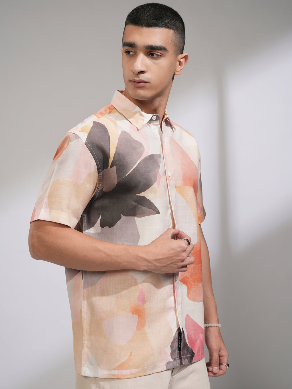 Highlander Men Yellow Printed Relaxed Fit Casual Shirt - Yellow - Image 6