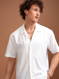 Highlander Men White Solid Relaxed Fit Casual Shirt - White - Image 1