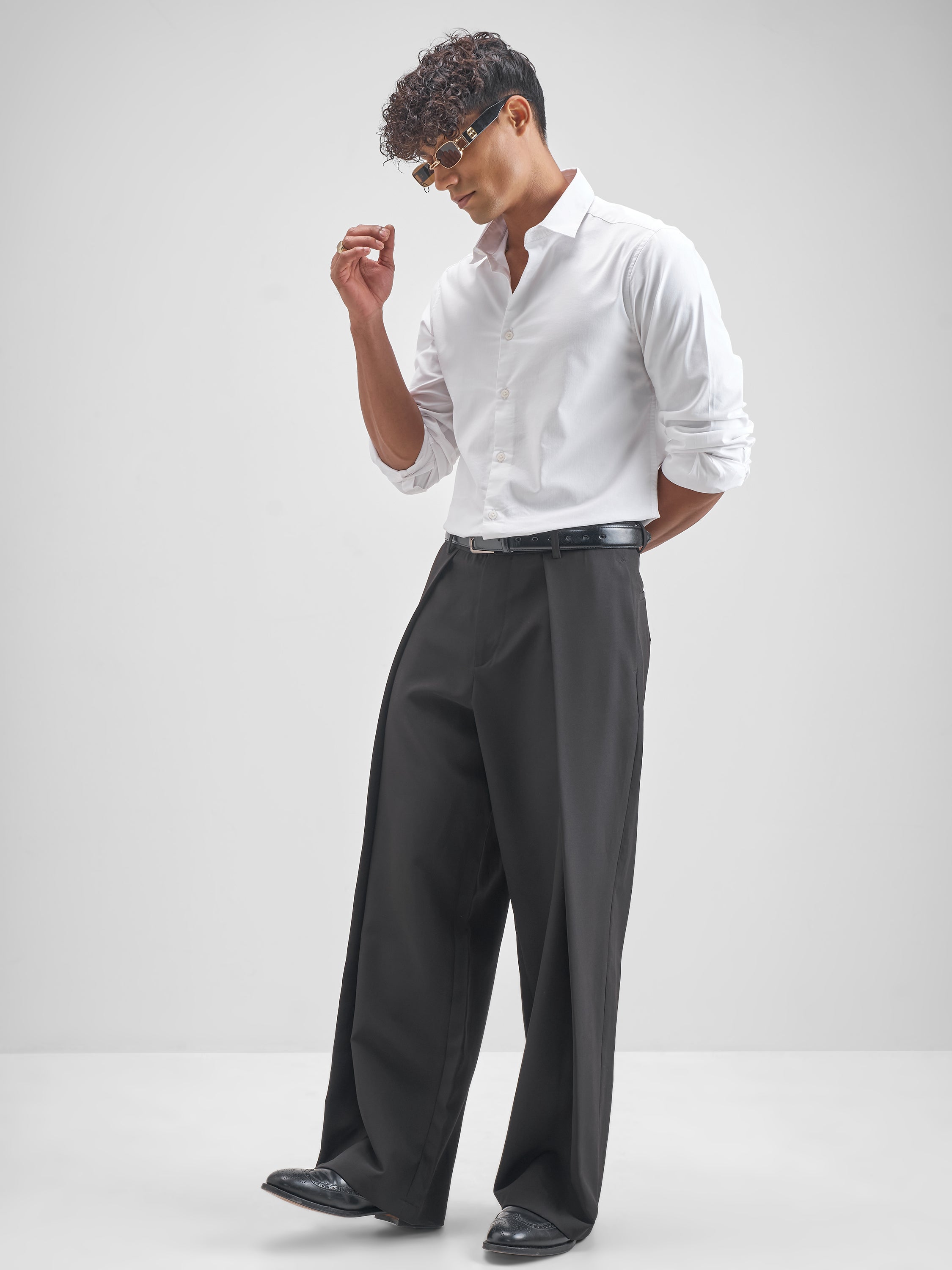 Highlander Men White Solid Slim Fit Casual Shirt - White - Image 2
