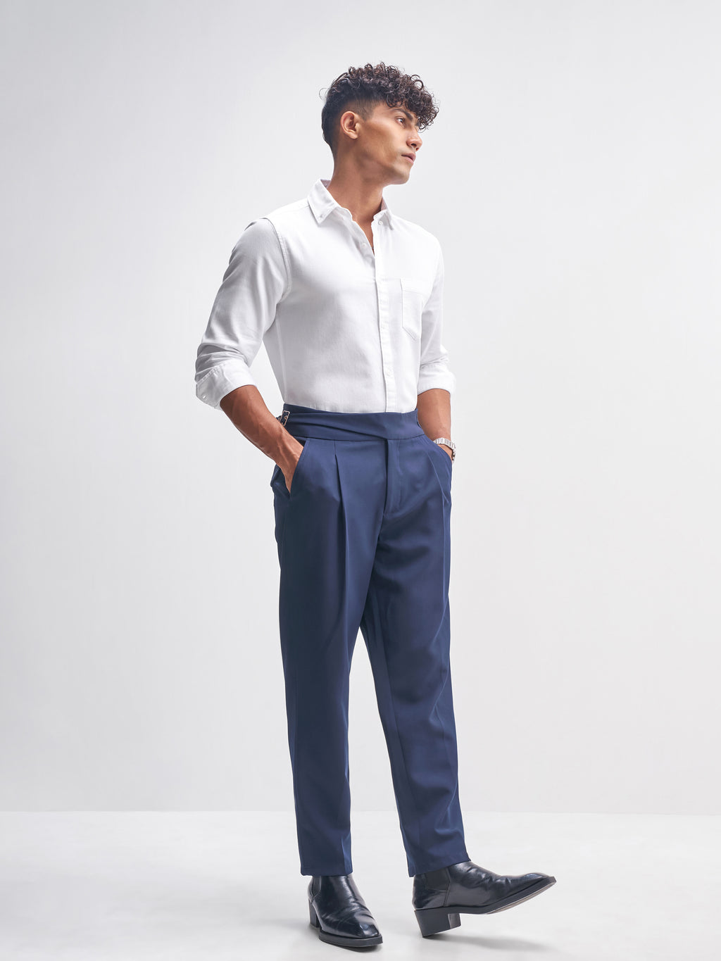 Highlander Men White Solid Regular Fit Casual Shirt - White - Image 2