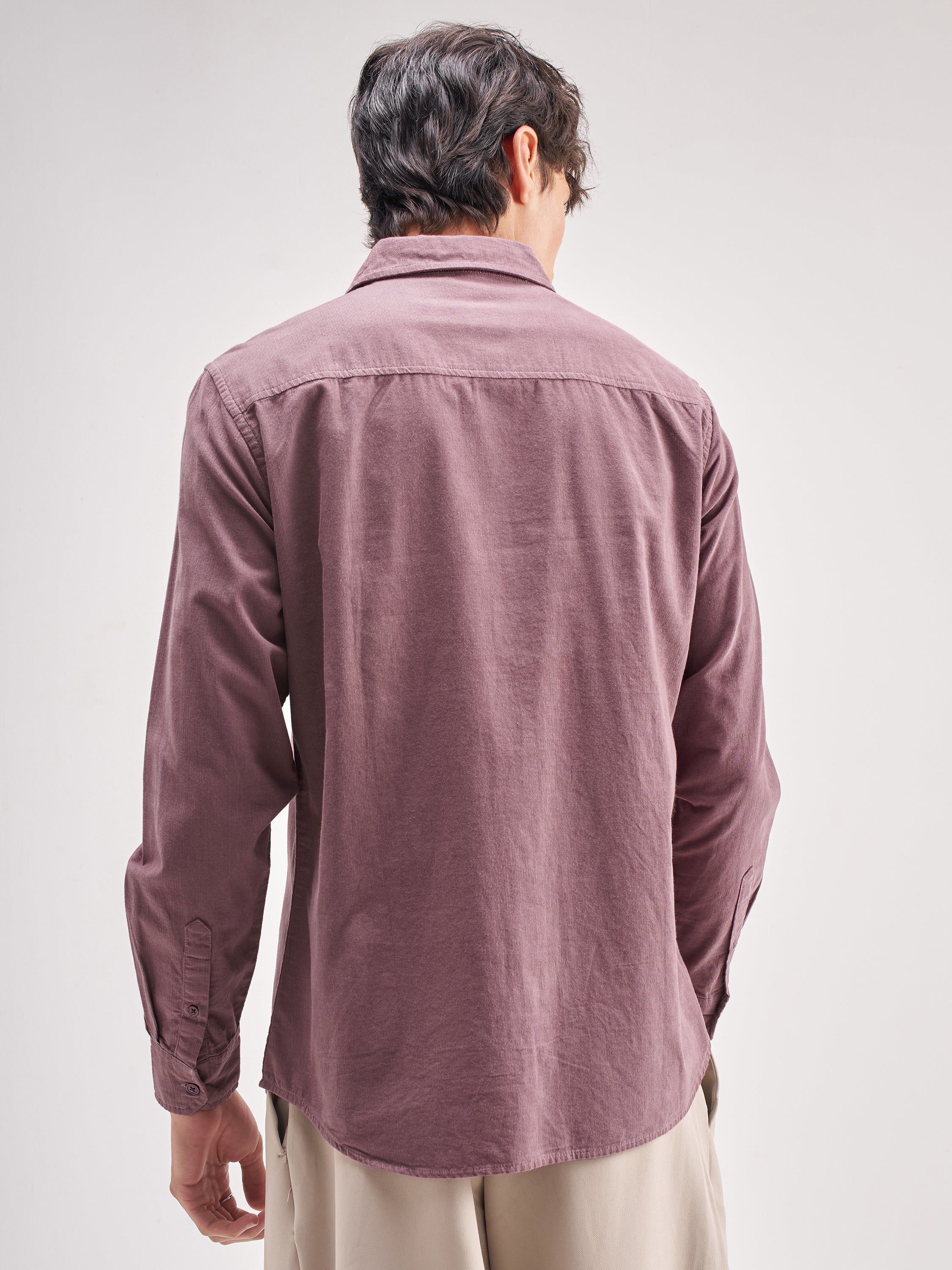 Highlander Men Pink Solid Regular Fit Casual Shirt - Pink - Image 3
