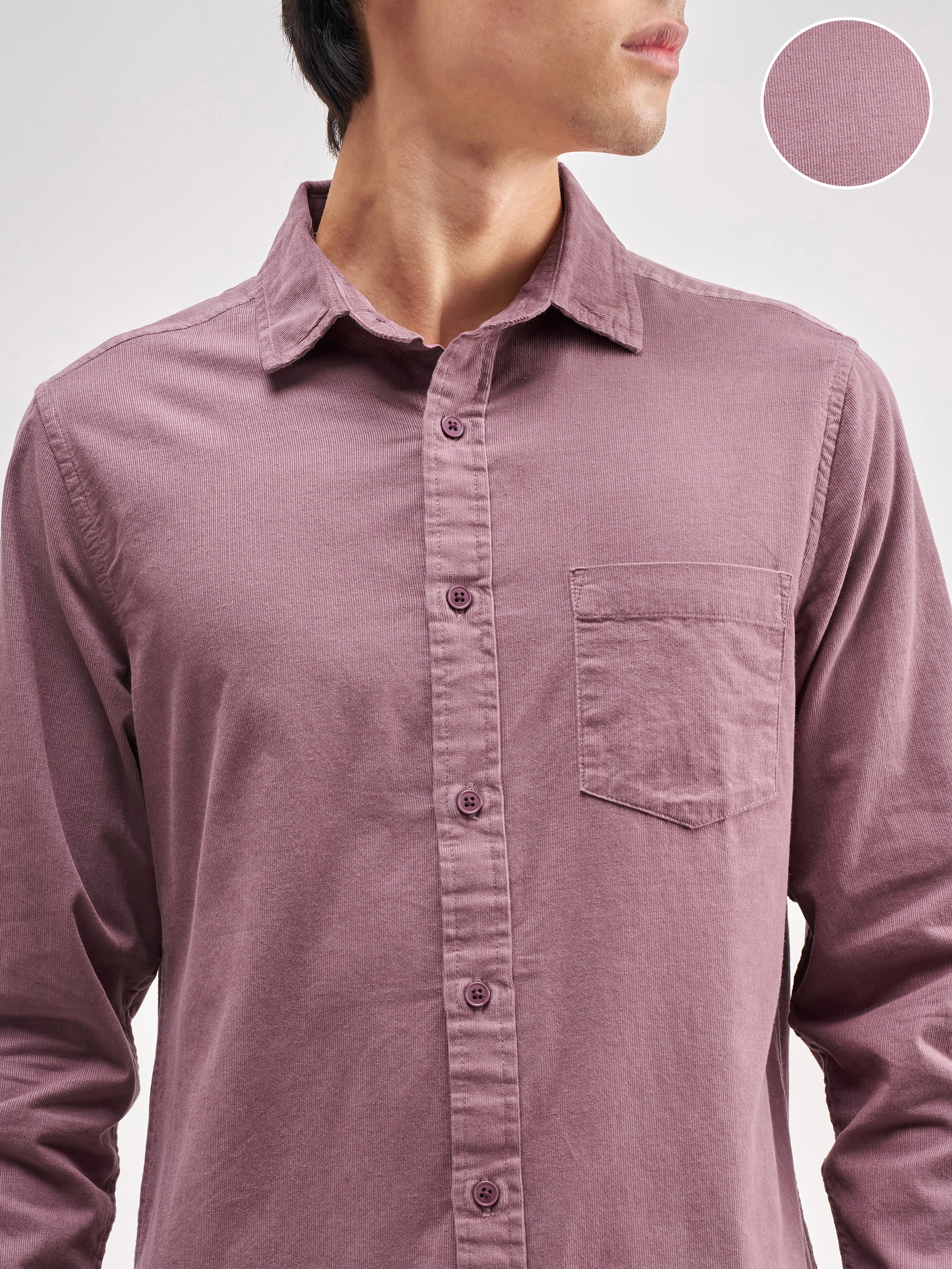 Highlander Men Pink Solid Regular Fit Casual Shirt - Pink - Image 5
