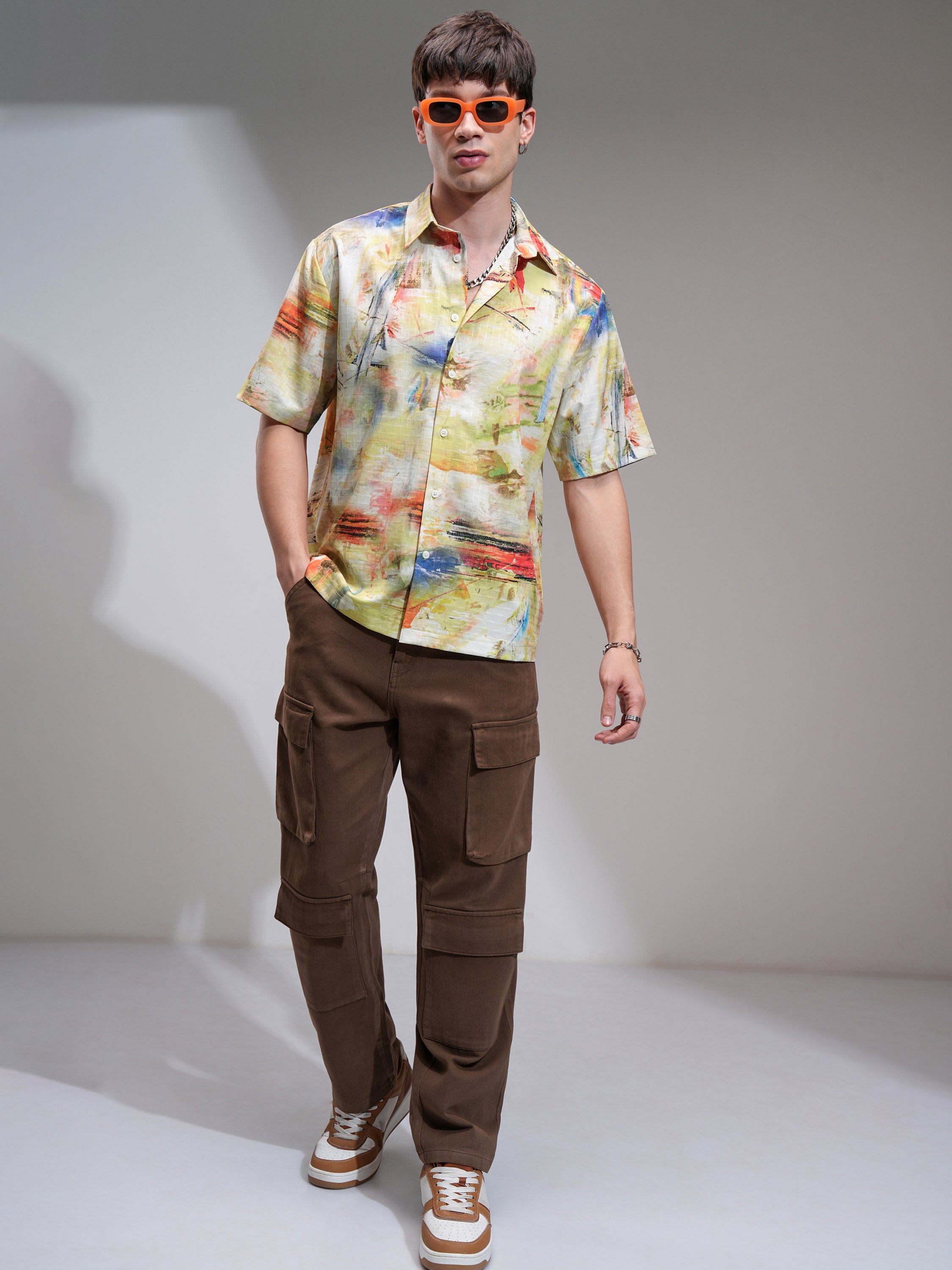 Highlander Men Multi Printed Boxy Fit Casual Shirt - Multi - Image 2