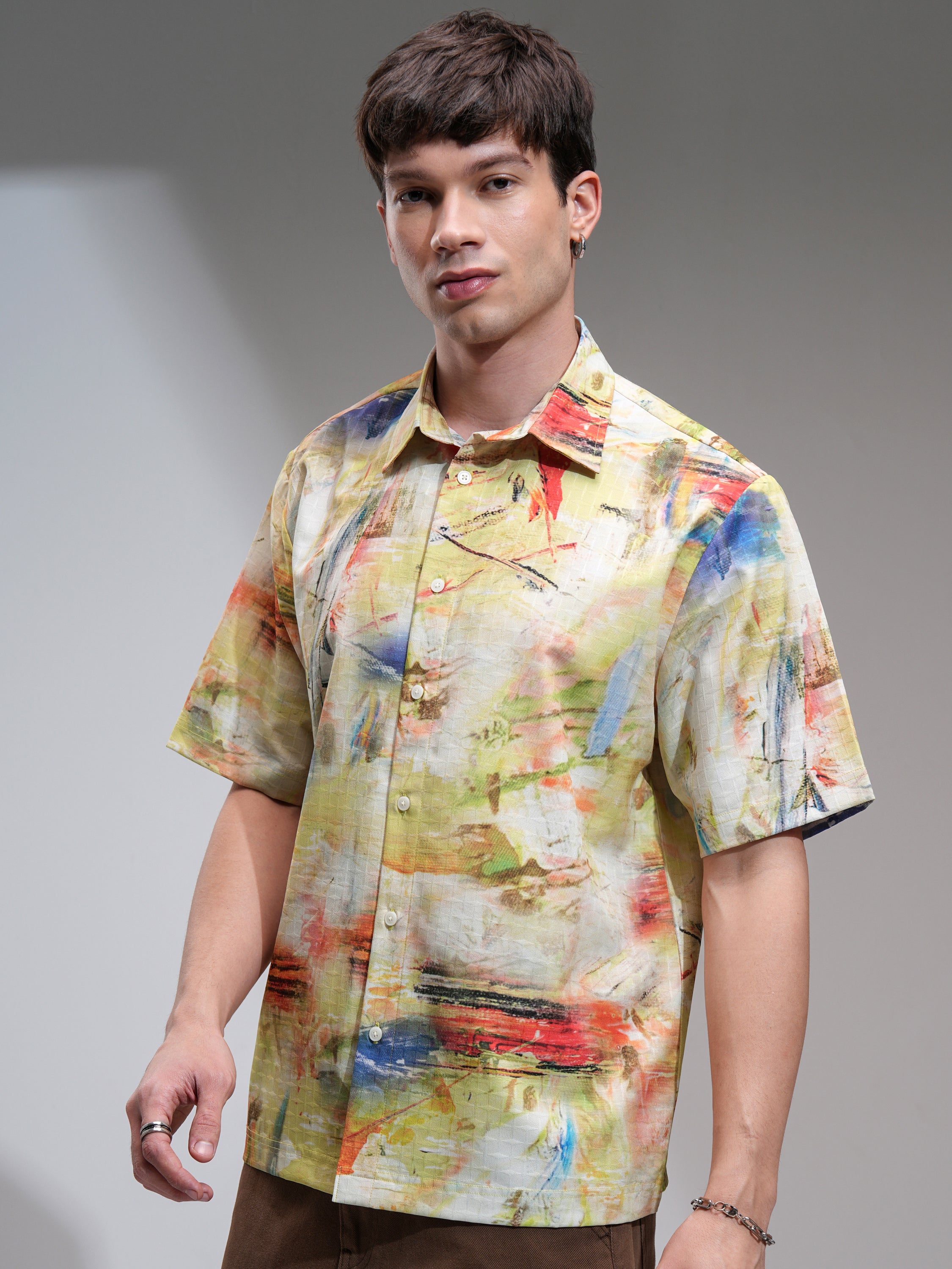 Highlander Men Multi Printed Boxy Fit Casual Shirt - Multi - Image 4