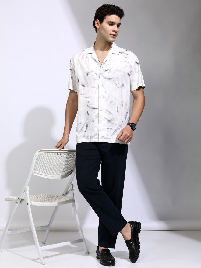 Highlander Men White Printed Relaxed Fit Casual Shirt - White - Image 2