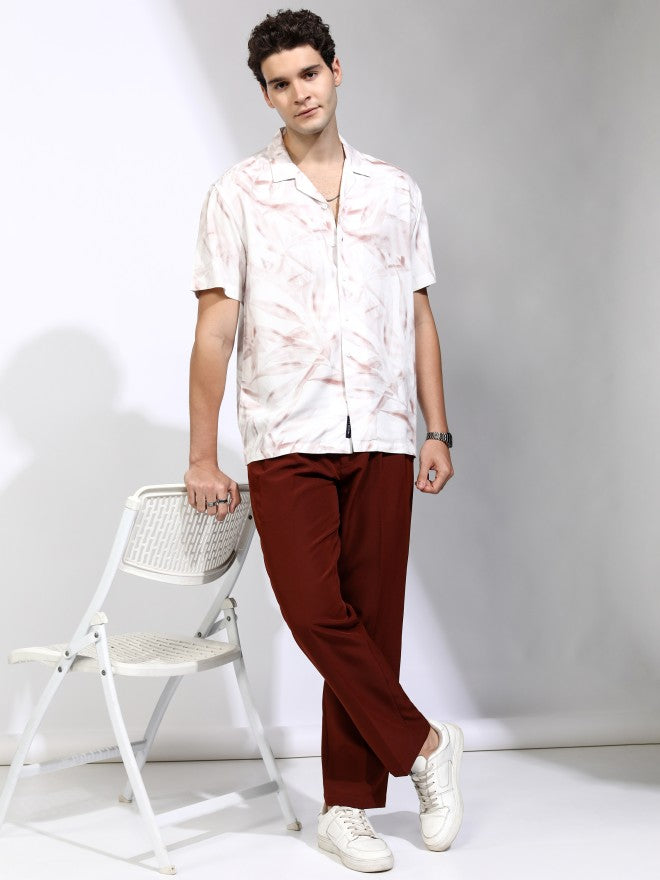 Highlander Men White Printed Relaxed Fit Casual Shirt - White - Image 2