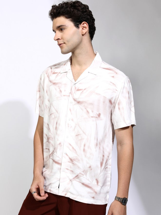Highlander Men White Printed Relaxed Fit Casual Shirt - White - Image 4