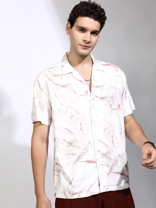 Highlander Men White Printed Relaxed Fit Casual Shirt - White - Image 6