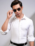 Highlander Men White Striped Slim Fit Casual Shirt - White - Image 1