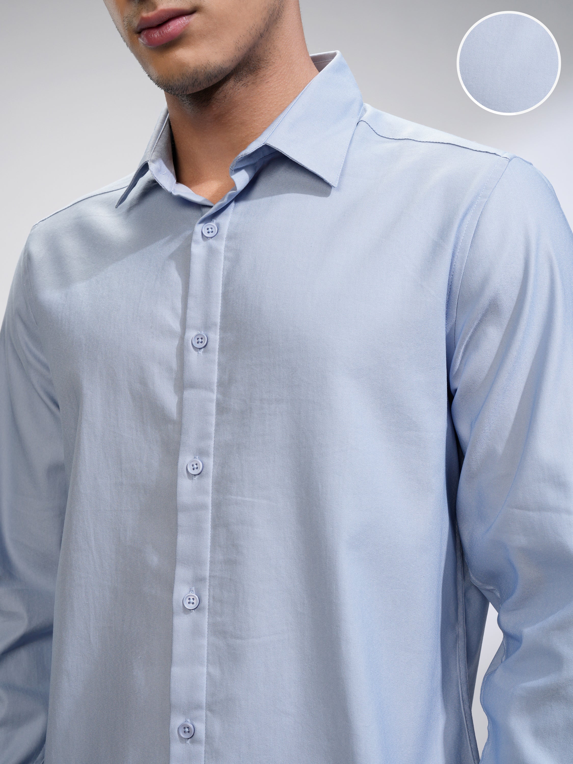 Highlander Men Lavender Solid Slim Fit Casual Shirt - Lavender - Image 5