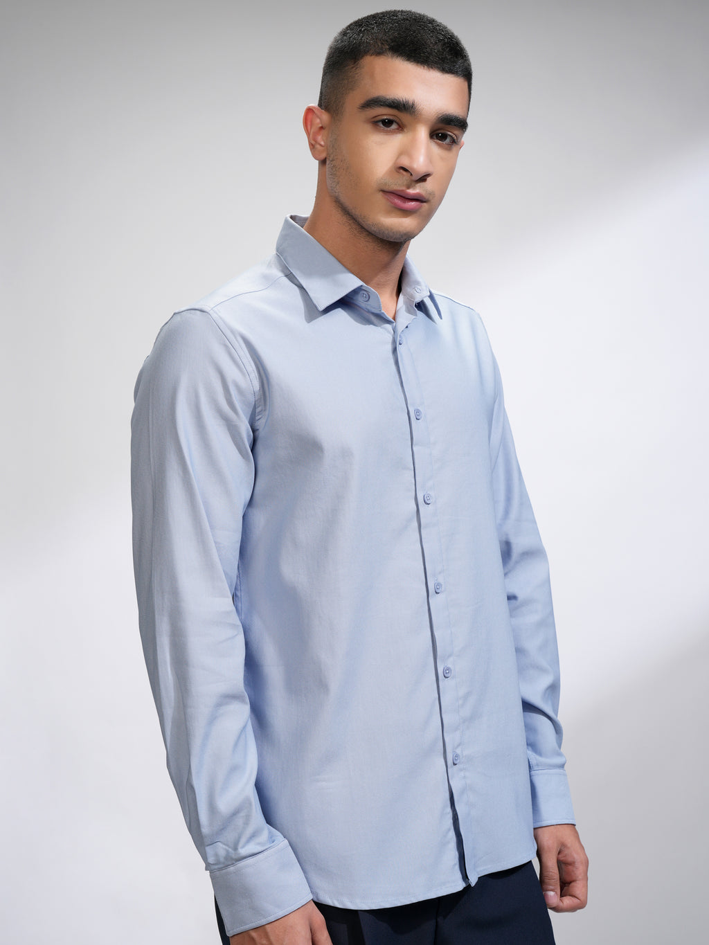 Highlander Men Lavender Solid Slim Fit Casual Shirt - Lavender - Image 6