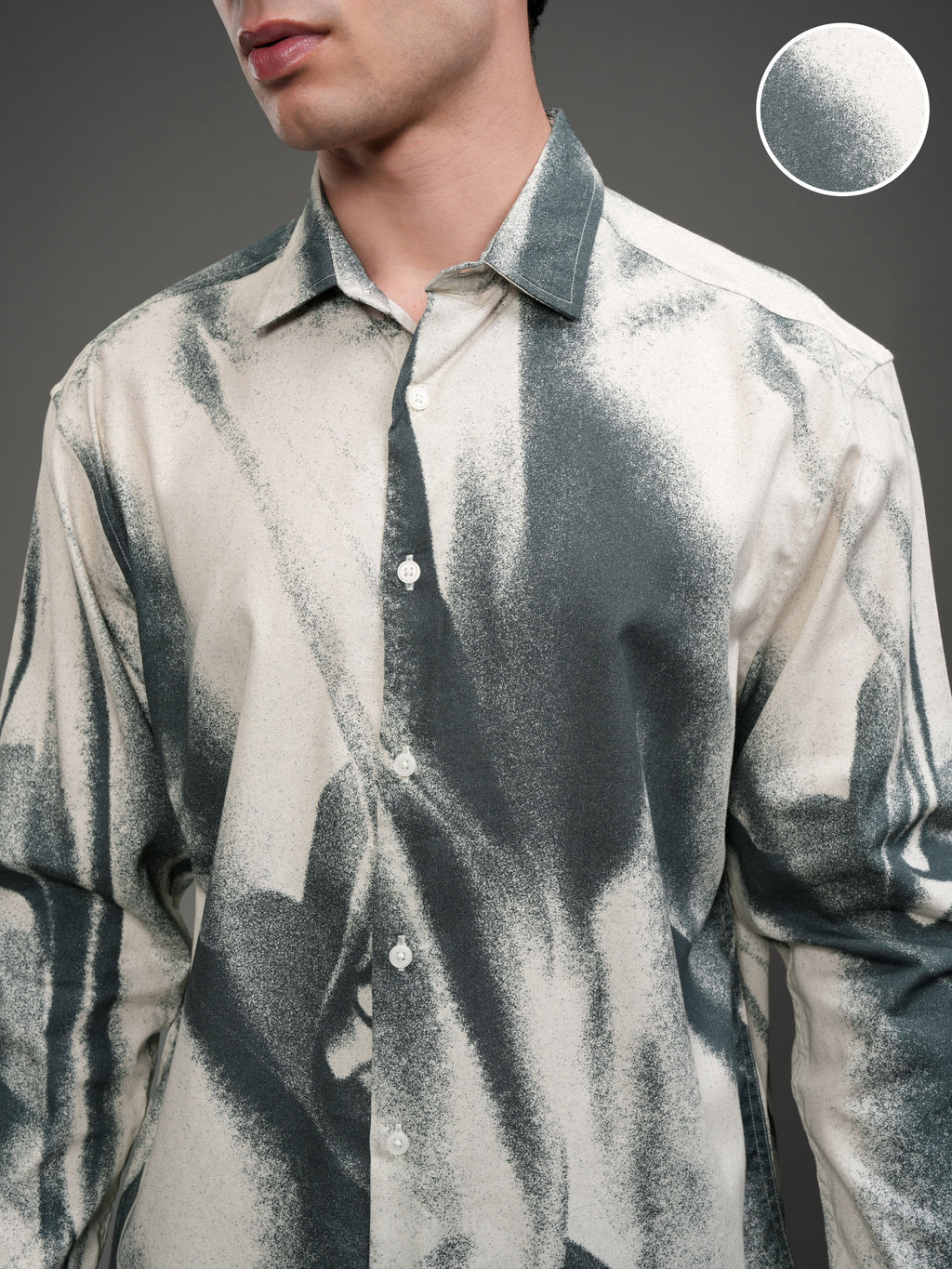 Highlander Men Cream Printed Relaxed Fit Casual Shirt - Cream - Image 5