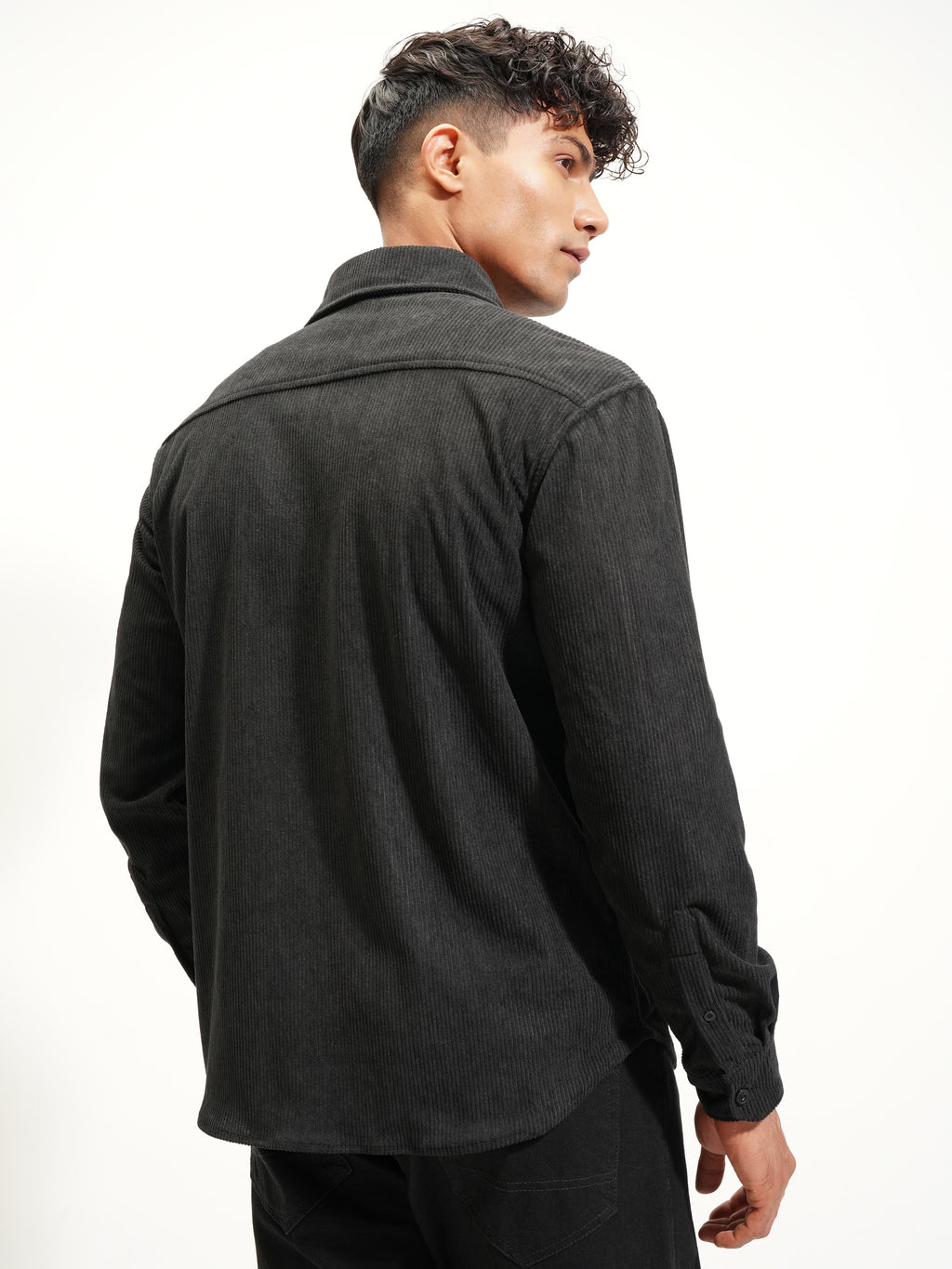 Highlander Men Black Solid Relaxed Fit Casual Shirt - Black - Image 3