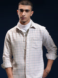 Highlander Men Pink Checked Slim Fit Casual Shirt - Pink - Image 1