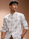 Highlander Men White Printed Relaxed Fit Casual Shirt - White - Image 1