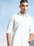 Highlander Men White Checked Slim Fit Casual Shirt - White - Image 1
