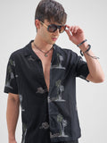 Highlander Men Black Embroidered Relaxed Fit Casual Shirt - Black - Image 1