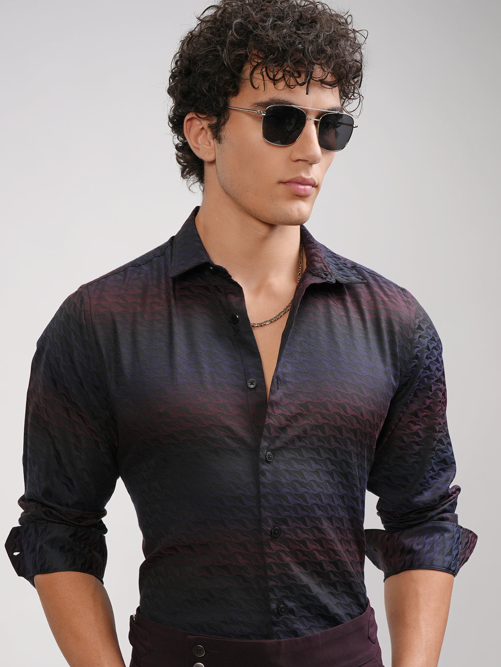 Highlander Men Multi Printed Slim Fit Casual Shirt - Multi - Image 1