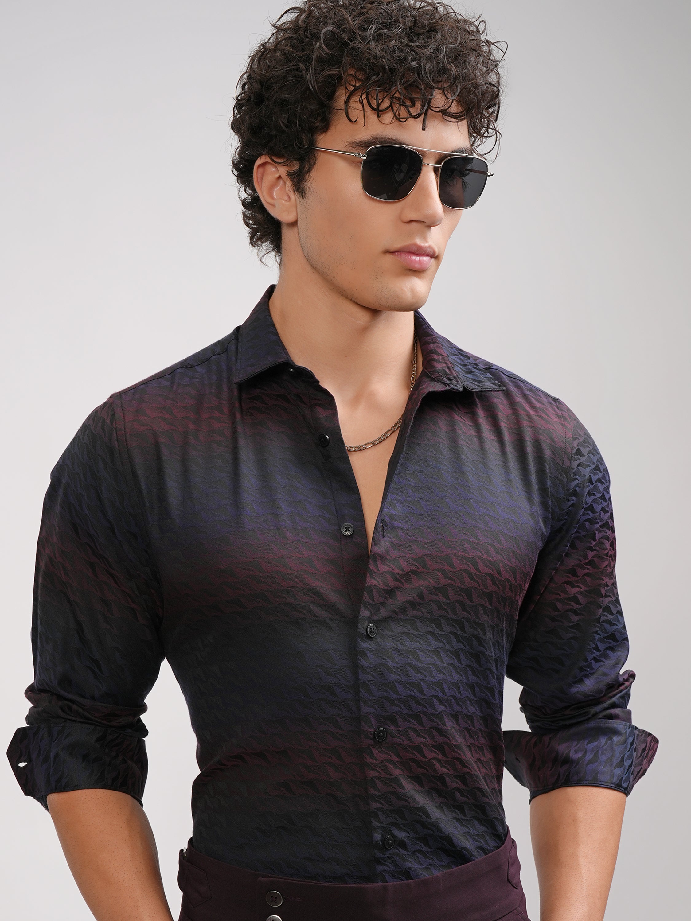 Highlander Men Multi Printed Slim Fit Casual Shirt - Multi - Image 1
