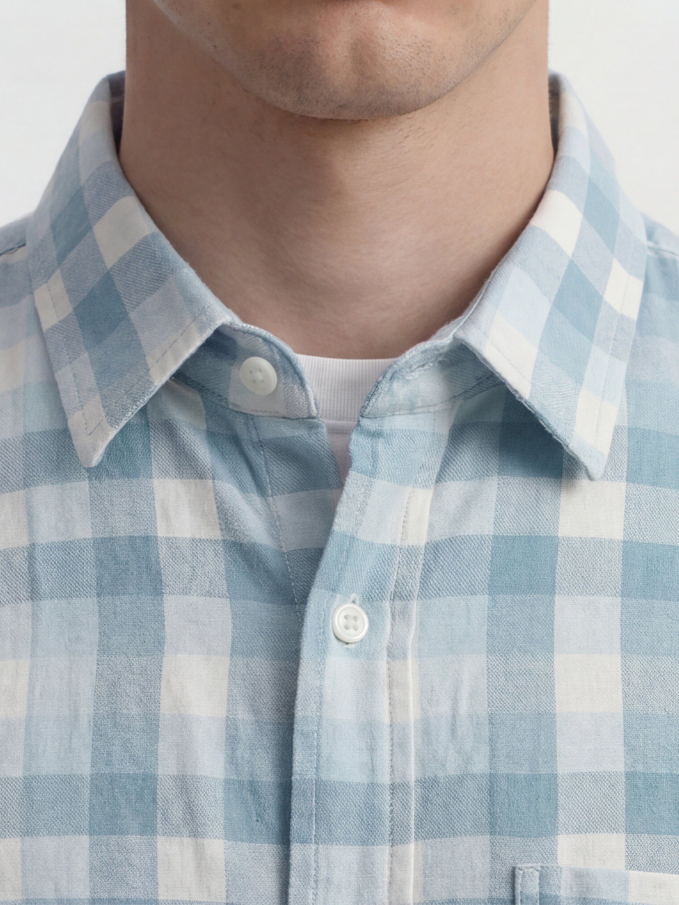 Highlander Men Blue Checked Slim Fit Casual Shirt - Blue - Image 5