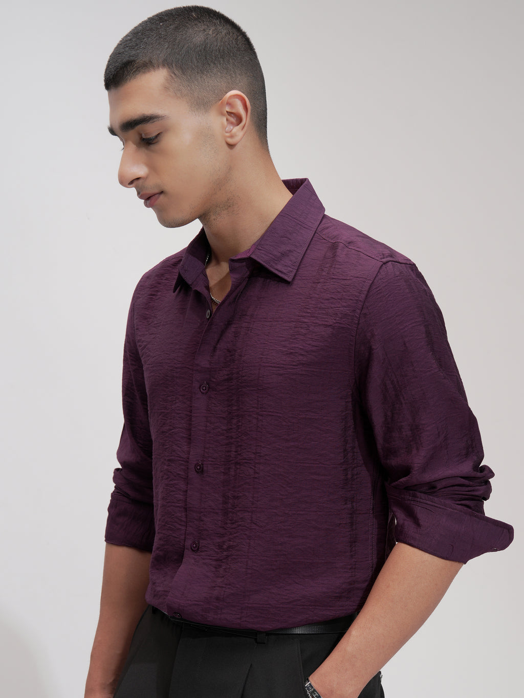 Highlander Men Green Checked Slim Fit Casual Shirt - Green - Image 4